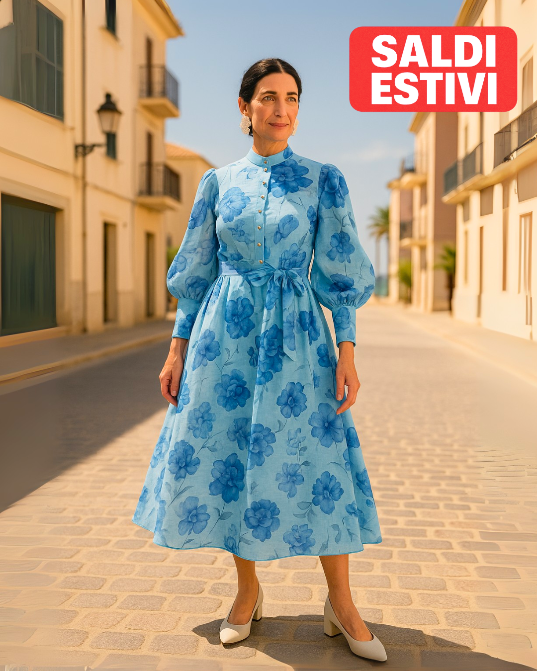 Vestito Estivo con Fiori Vintage