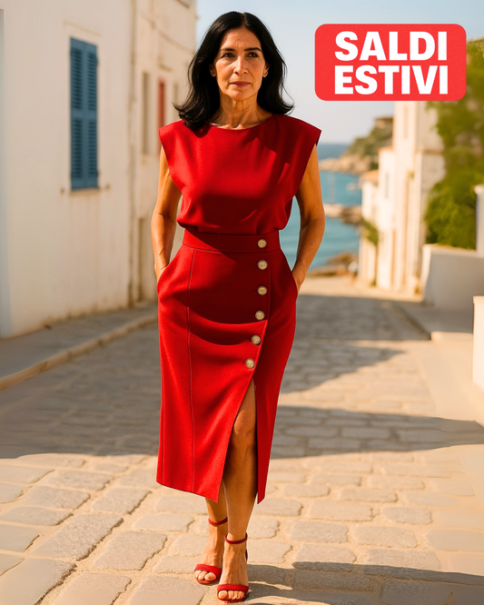 Vestito Estivo con Bottoni